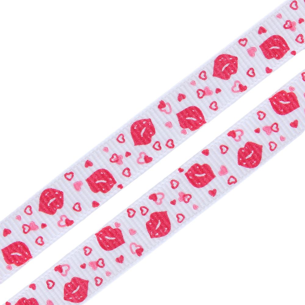 Лента репсовая (в рубчик) Губки, 10 мм, 3м, белый