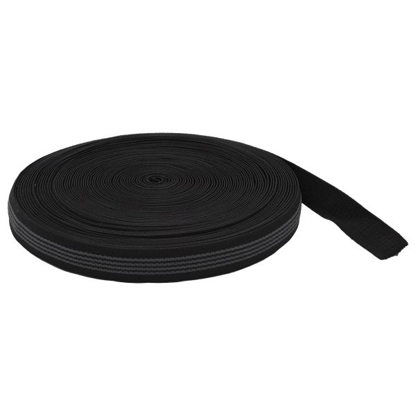 Резинка тканая с латексом 25.0 мм / 20 метров, черный