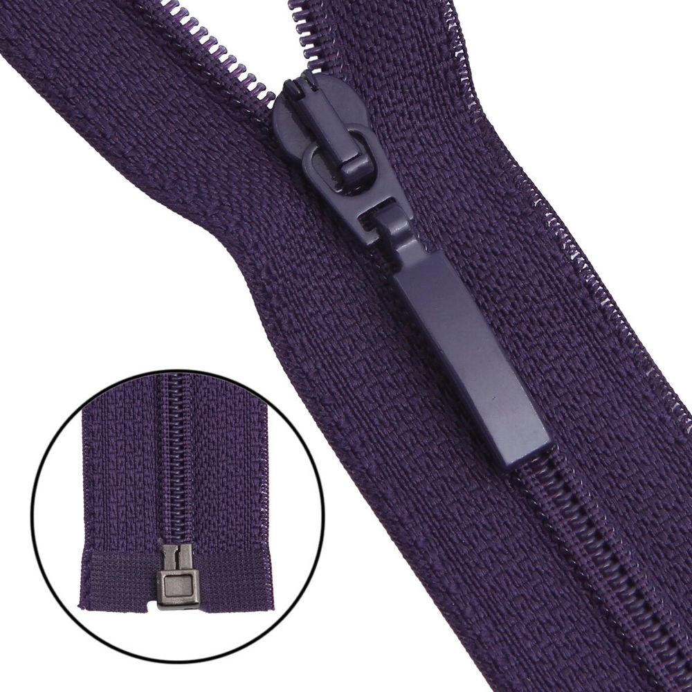 Молния спираль (витая) Arta Т5 (5 мм) 1 зам., разъем., 70 см, цв. 867 фиолетовый, уп.5 шт