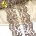 Кружево на сетке 60 мм, 2110 цв.N4815 кофе уп.13.71м, Kruzhevo