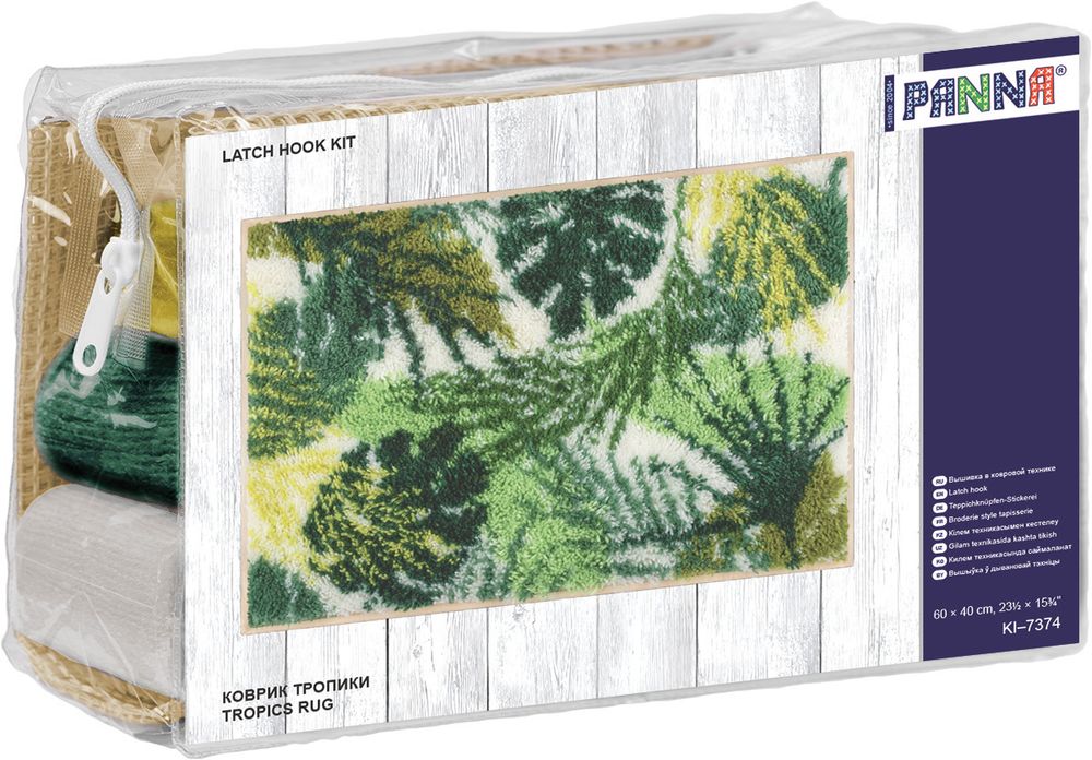 Набор для вышивания нитками Panna, Коврик Тропики, 40х60 см