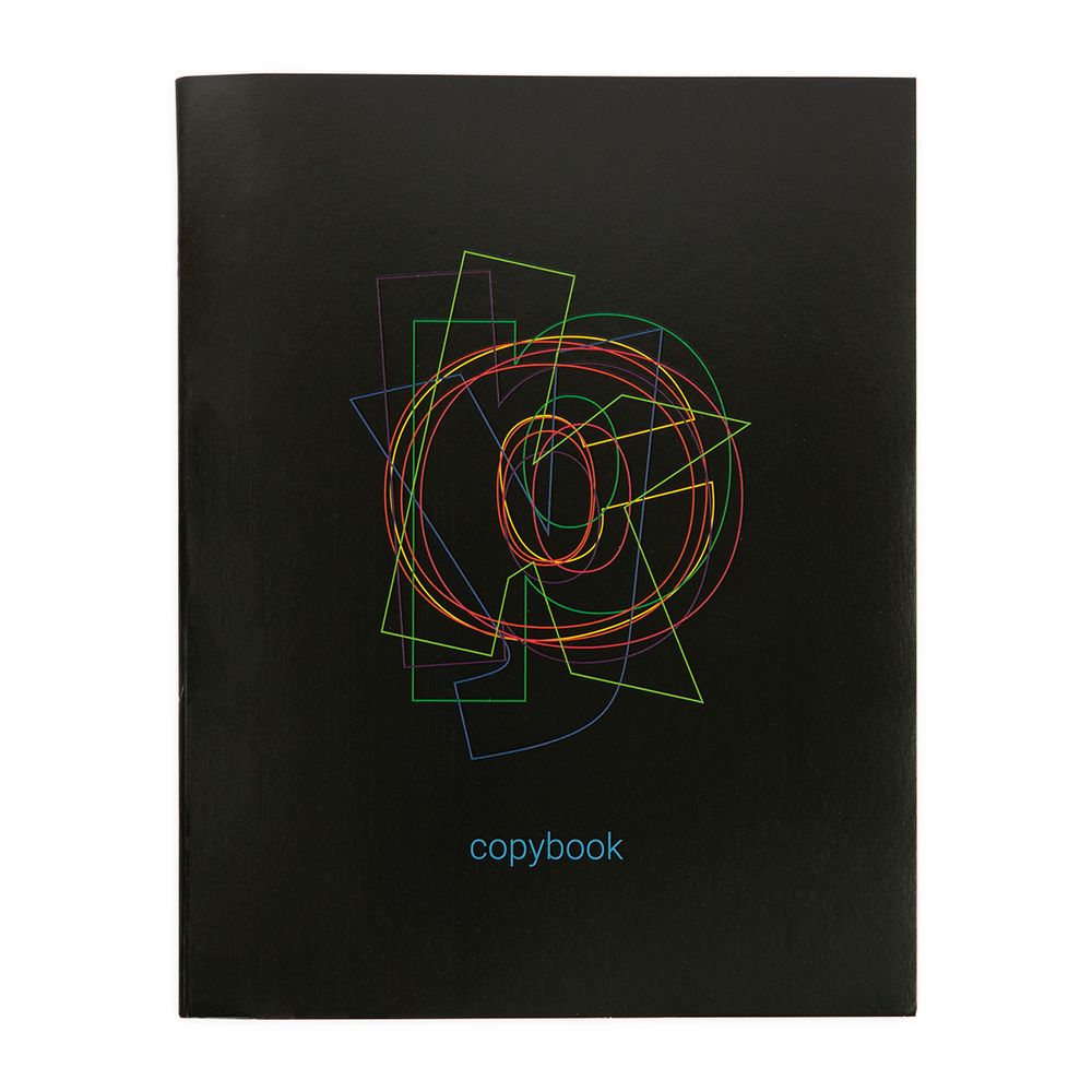 Тетрадь Шрифты A5 96 л. на скобе 60 г/м², 6 шт, клетка, SVT 961221 01 черный, Светоч