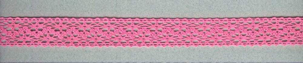 Кружево вязаное (тесьма) 20 мм, ярко-розовый, 30 метров, IEMESA, 65260