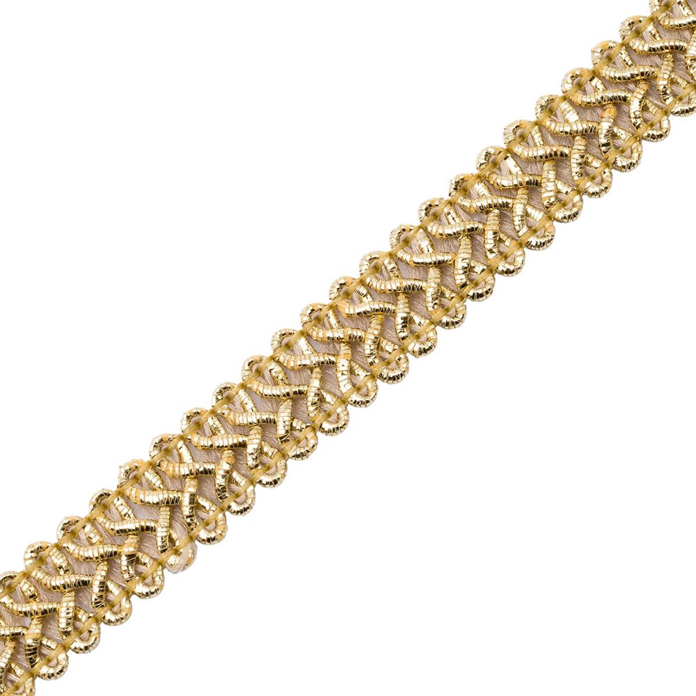 Тесьма отделочная Шанель, металлизир. 13 мм, 25 м, SR38 золото