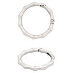 Карабин металл кольцо ⌀38 мм, декоративный, серебро (никель), MB_2231, 6 шт