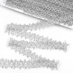 Тесьма отделочная 28 мм, 9447 цв.серебро уп.13.71м