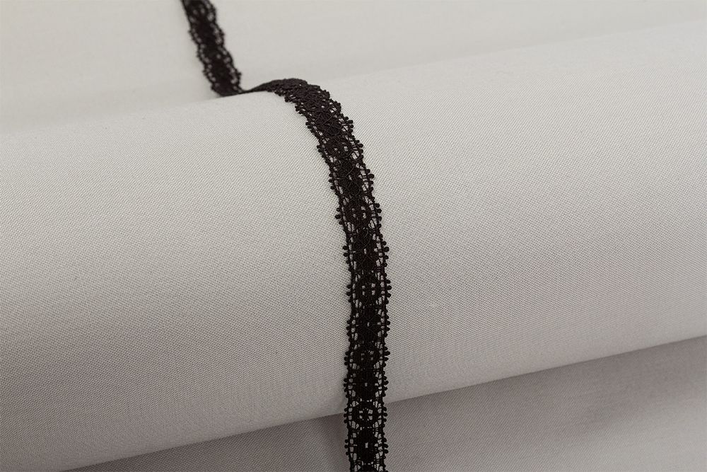 Кружево эластичное (стрейч) 12 мм / 25 м, черный, Blitz BL-22