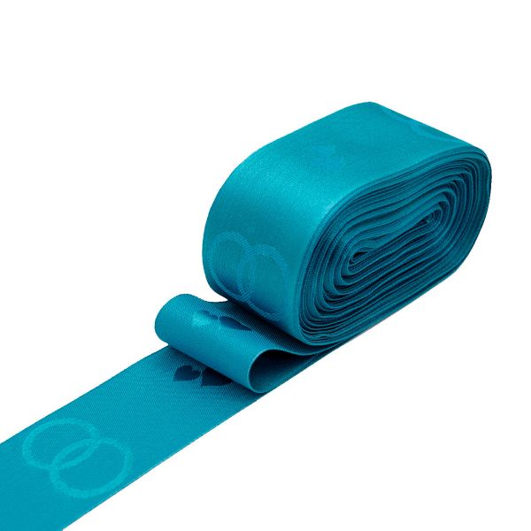 Лента атласная 1-сторонняя 45.0 мм, 20 м, С2743 бирюза, Красная лента