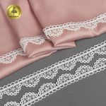 Кружево гипюр (плетёное) 17 мм 0459 цв.01 белый уп.27м, Kruzhevo