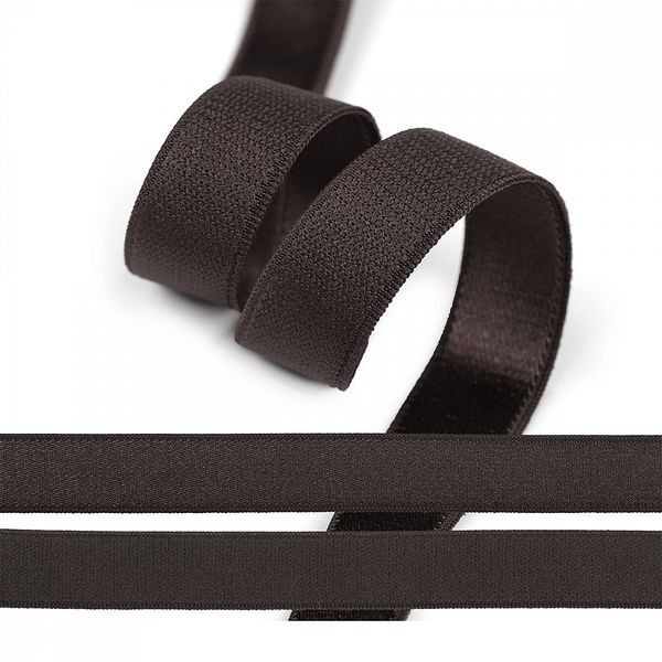 Резинка бельевая (бретелечная) 15.0 мм / 50 метров, RBB05 шоколадно-коричневый F304