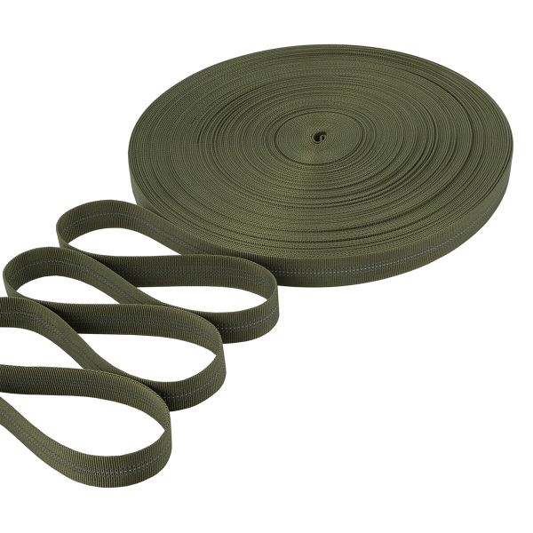 Стропа (ременная лента) 24 мм / 45.72 метра, [25.10 г/пог.м], со светоотражающими полосками, 19 хаки, 3Al355