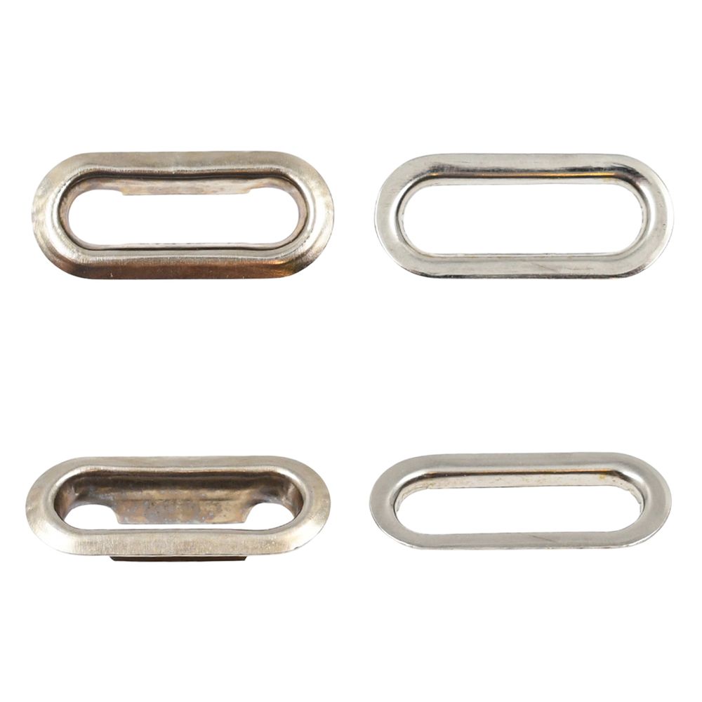 Люверсы металл овальные 24х8 (внутр.), 28х12 (внешн.), металл (≈1000 шт) New Star, никель