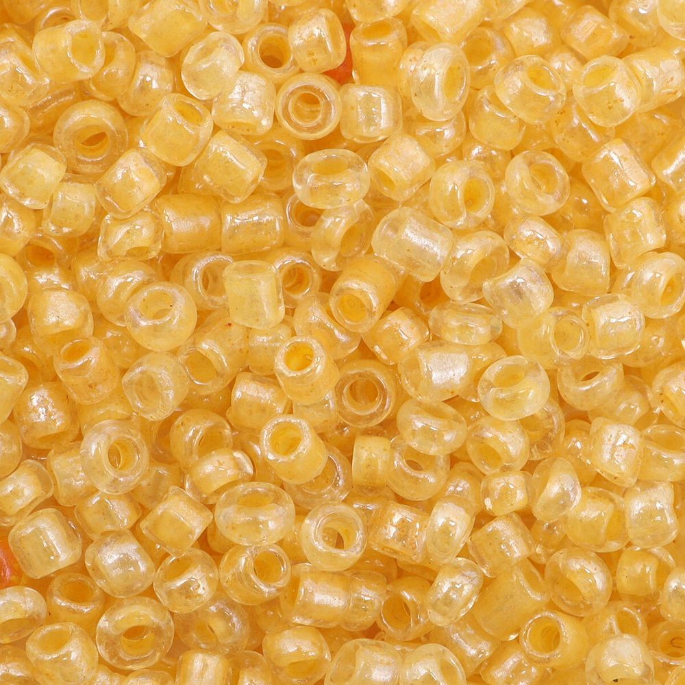 Бисер Astra&Craft 11/0 (2.1 мм), 200 г (10х20 г), цв. 2215 желтый/прозрачный с цветным центром, глянцевый