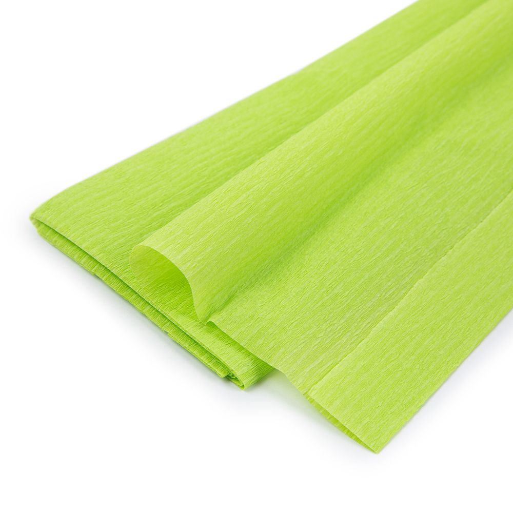 Бумага гофрированная (креповая) 20 г/м², 5 шт по 50 см / 2 метра, 34 салатовый, Blumentag REP-43