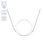 Спицы круговые металл ⌀1.8 мм, 50 см, 1 шт, с металлической леской, Gamma MKJ-R