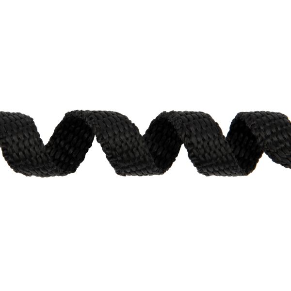 Стропа (ременная лента) 10 мм / 25 метров, толщ. 1.03 мм, [4.7 г/пог.м], 100% п/п, черный, Gamma С3871Г17