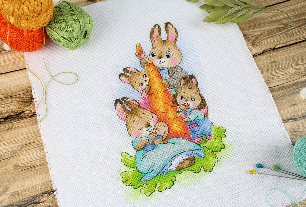 Набор для вышивания нитками МП Студия М-766, На пикнике, 20х14 см