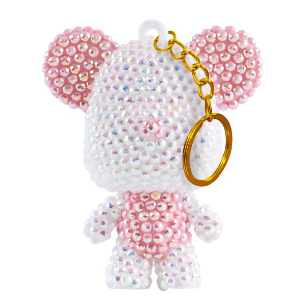 Алмазная (кристальная) мозаика Фрея ALVF-003, брелок белый мишка, 5.5х6.5 см