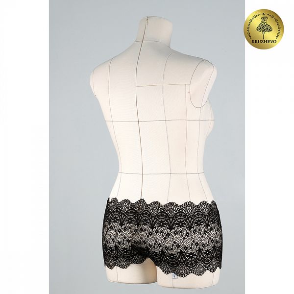 Кружево бельевое эластичное 220 мм / 10 м, 241, цв.02 черный, Kruzhevo