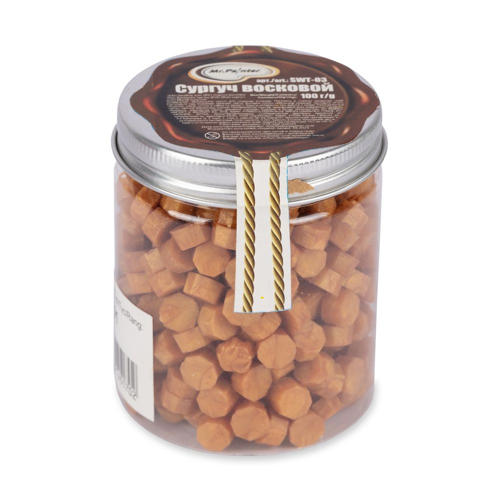 Сургуч восковой 100 г, 01 желтый металлик, Mr.Painter SWT-03