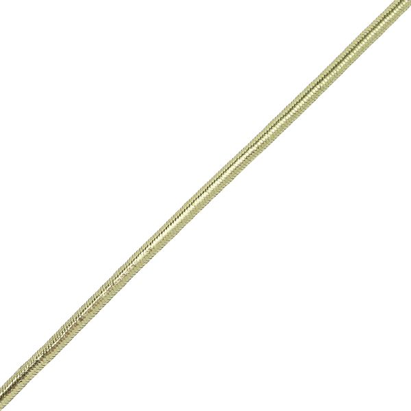 Резинка шляпная (шнур эластичный) ⌀2.0 мм / 100 метров, 0370-6200, металлиз., светлое золото
