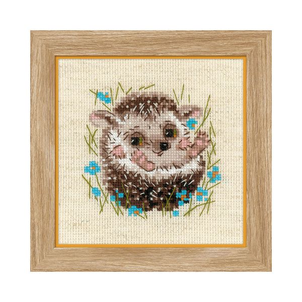 Набор для вышивания нитками Риолис, Маленький ежик, 13х13 см