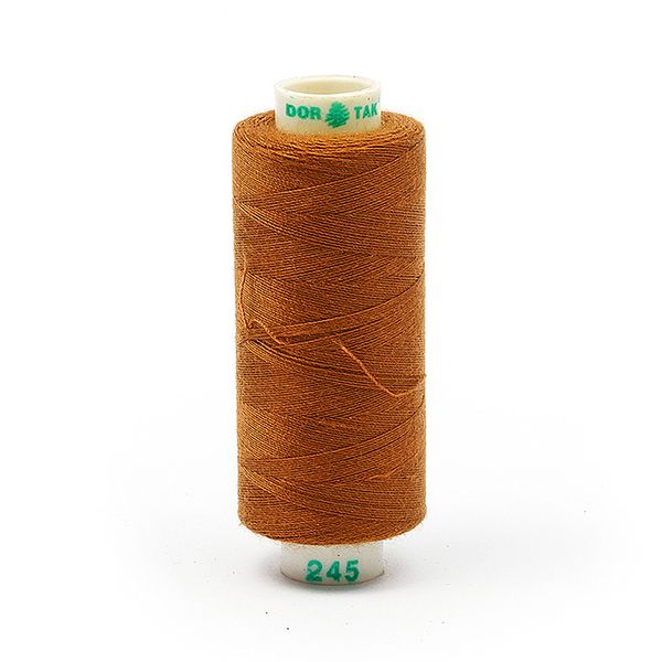 Нитки швейные бытовые Dor Tak 40/2, 366 м / 10 кат., 245 св.коричневый