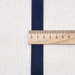 Лента репсовая (в рубчик) 20.0 мм, 159 индиго, уп.18,28 м