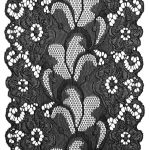 Кружево бельевое эластичное 150 мм / 13.72 м, цв. C580 черный