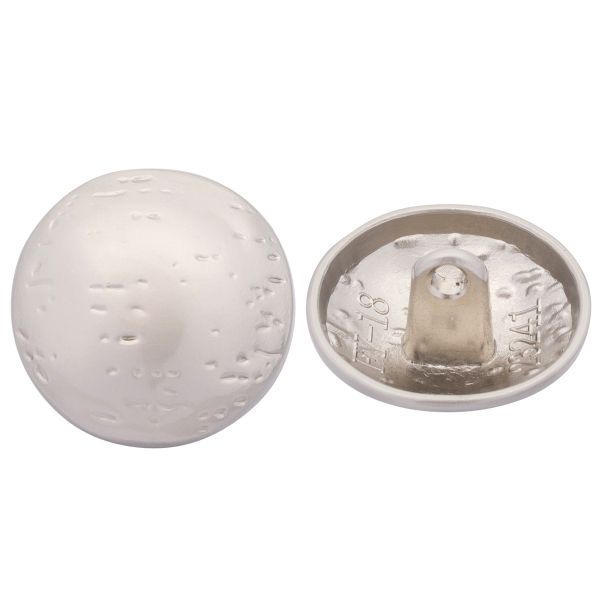 Пуговицы на ножке 28L=18 мм, металл, M.Silver (матовый серебристый), 10 шт, MP21