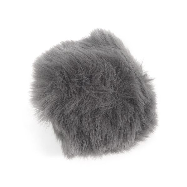 Помпон из искусственного меха 80 мм, т.серый, 2 шт, FRD14-8DG209