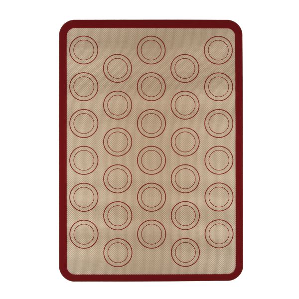 Мат для выпечки с разметкой для пирожных макарон 29.5х42 см, 1 шт, пирожные макарон, S-Chief SHF-0080