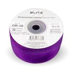 Лента капроновая (органза) 38.0 мм / 22.8±1 метра, 114 фиолетовый, Blitz OR-38