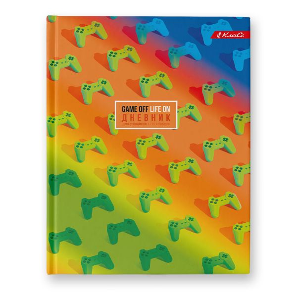 Дневник школьный 1-11 класс, матовая ламинация + выборочный лак, A5+ 40 л. 12 шт, твердый переплет 60 г/м², Жизнь-игра 40ДТ5_000033, Светоч