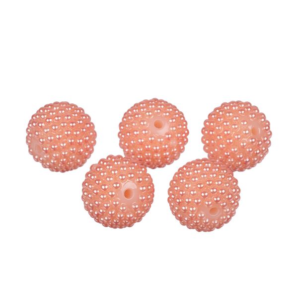 Бусины пластик ⌀22 мм, 5 шт, №29 розовый, Zlatka BWS-22