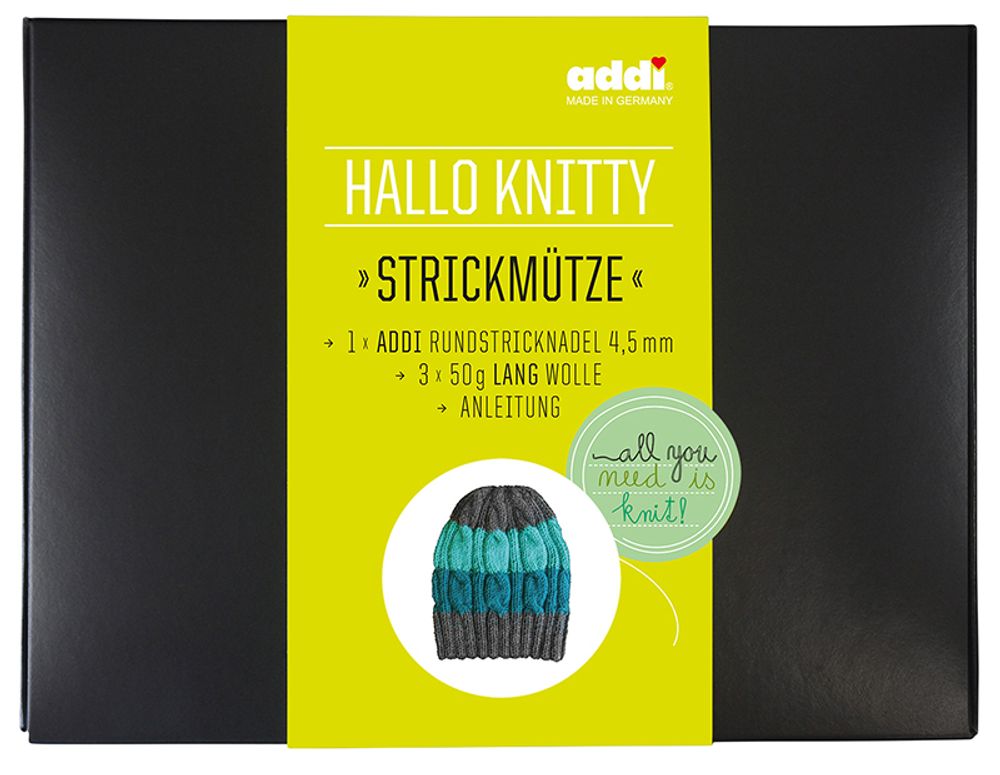 Пряжа в наборе для вязания шапки Hello Knitty Strickmuetze