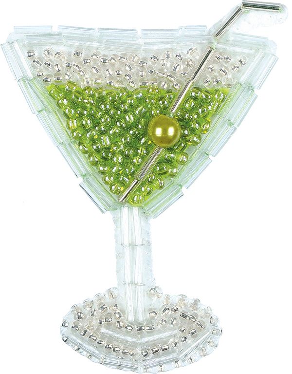 Набор для вышивания Klart 10-032, Брошь. Мартини, 4х7 см