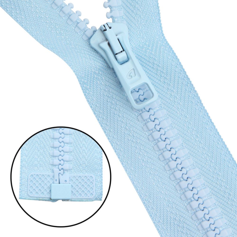 Молния трактор Arta Т6 (6 мм) 1 зам., разъем., 85 см, цв. 104 голубой, уп.5 шт