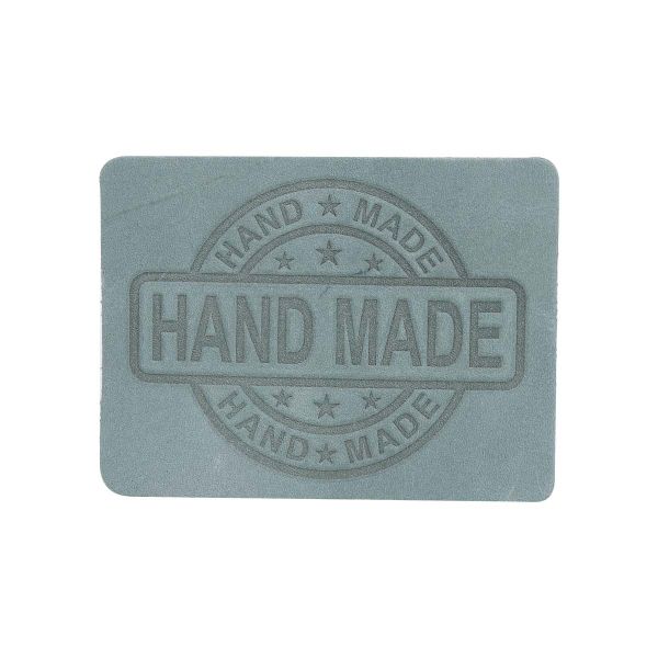 Термоаппликация из кожи Hand Made 7х5,25см, 100% кожа, 55 светло-серый