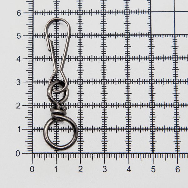 Карабин металл 10.0 мм (55х14 мм), 816-631, чер.никель, уп.100 шт