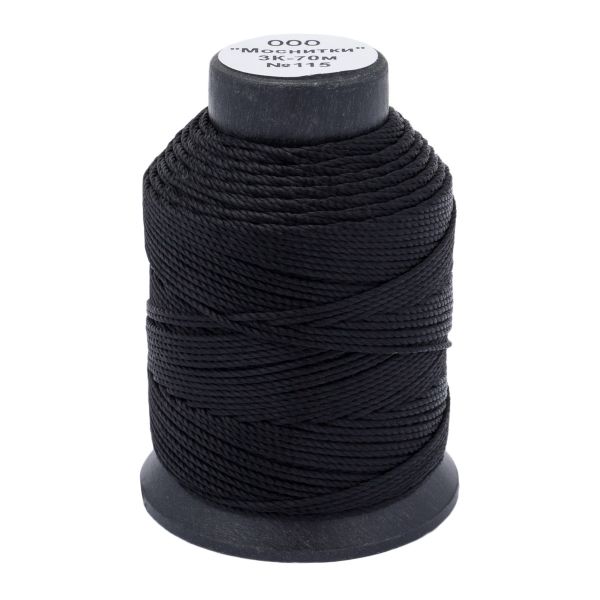 Нитки капроновые 3К 70м, 115 черный, 9 катушек