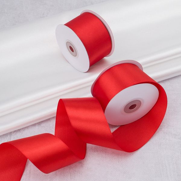 Лента атласная 50.0 мм / 2 шт по 22.86 метра, красный
