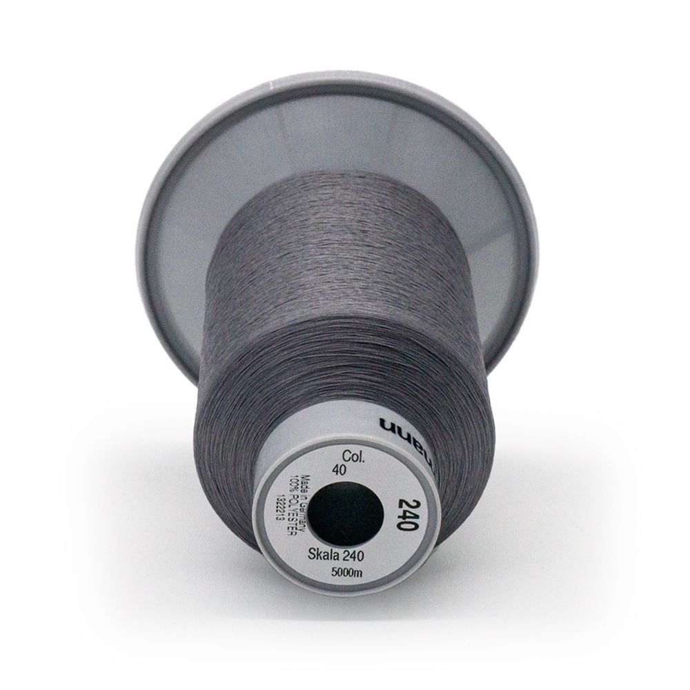 Нитки некрученые бондированные Gutermann Skala 240, 5000м, 720763, 040 пепельно-серый, 1 катушка