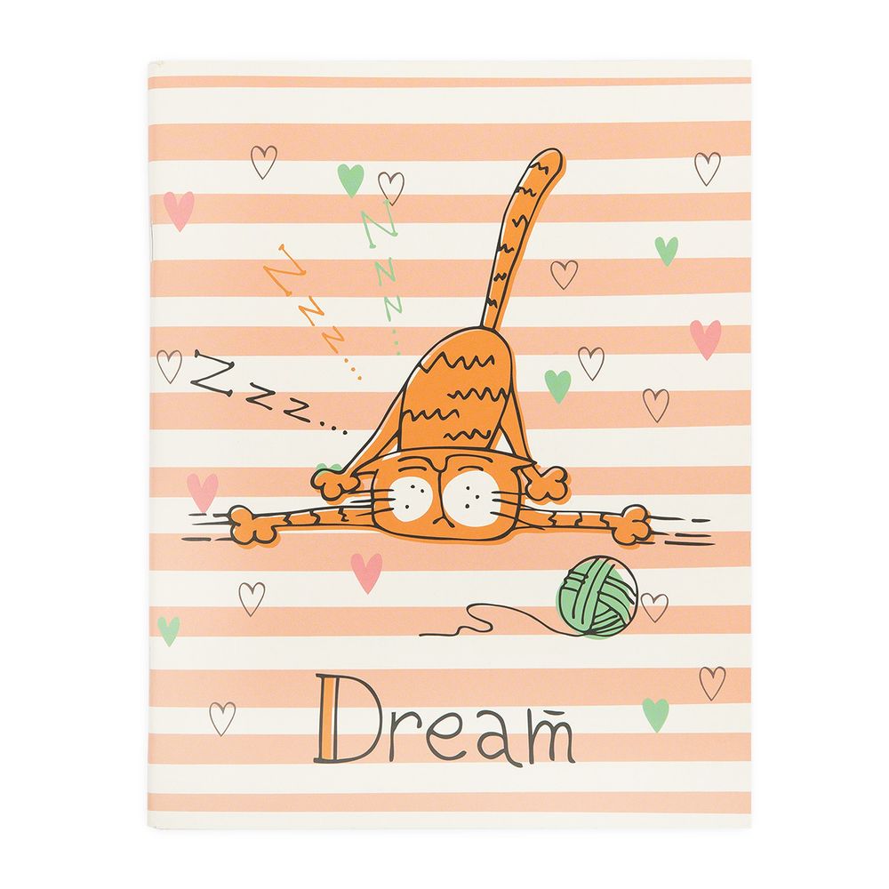 Тетрадь Забавные коты A5 96 л. на скобе 60 г/м², 6 шт, клетка, SVT 960321 02 Dream, Светоч