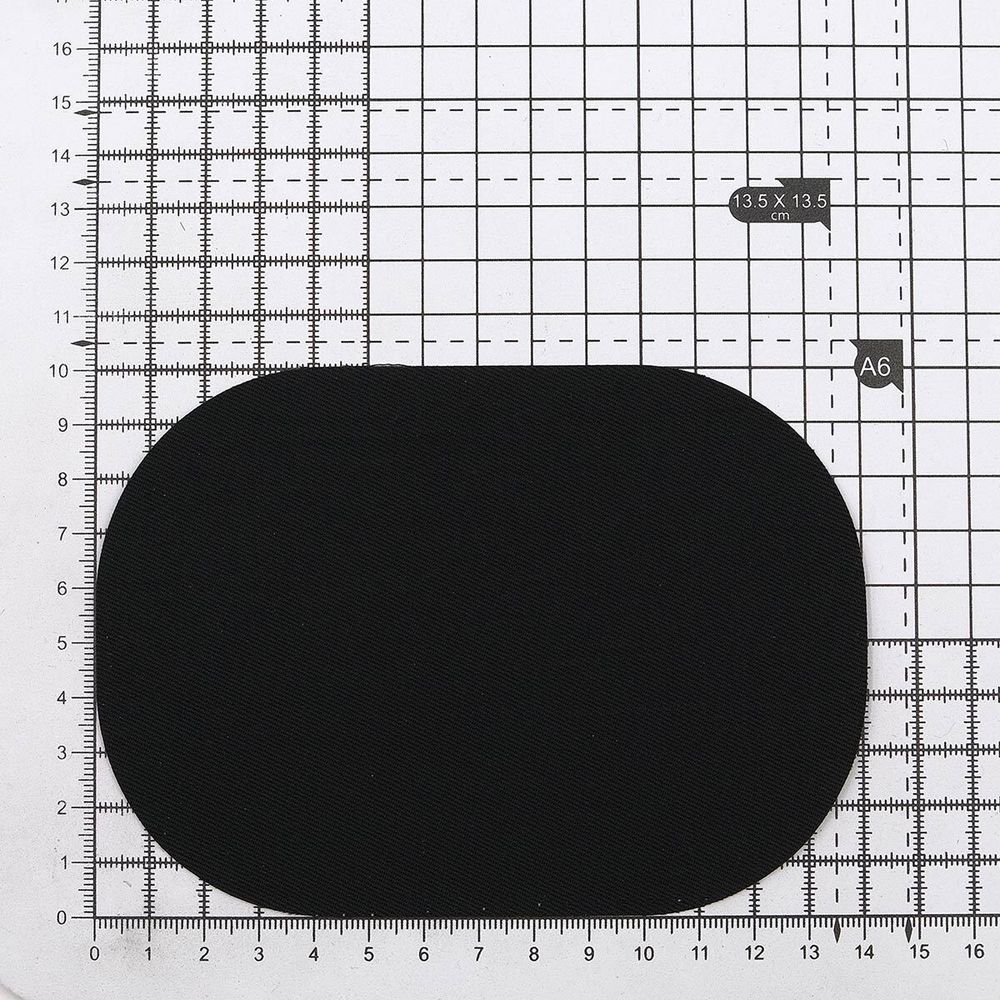 Термозаплатка, ткань, 100x140мм (черный (black)), AZ01, 2 шт