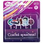 Набор свечей для торта 3.5 г, 12х5 шт, космос, Boomzee BCD-22