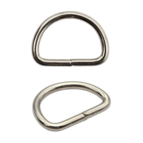 Полукольцо сварное металл внутр. 15 мм (внешн. 19х14 мм, ⌀2 мм), 100 шт, никель, 816-112