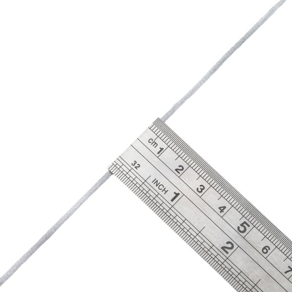 Шнур атласный корсетный ⌀2.0 мм / 45.7 метров, стальной