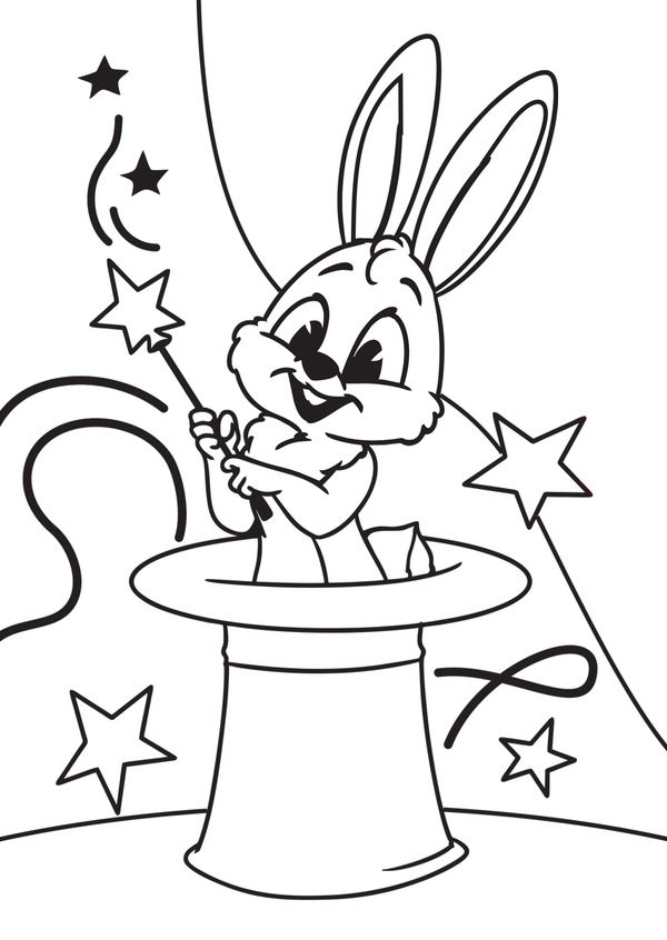 Набор для раскрашивания цветным песком №36 Заяц - фокусник, 16.5х23 см, Hobbius SPT-01