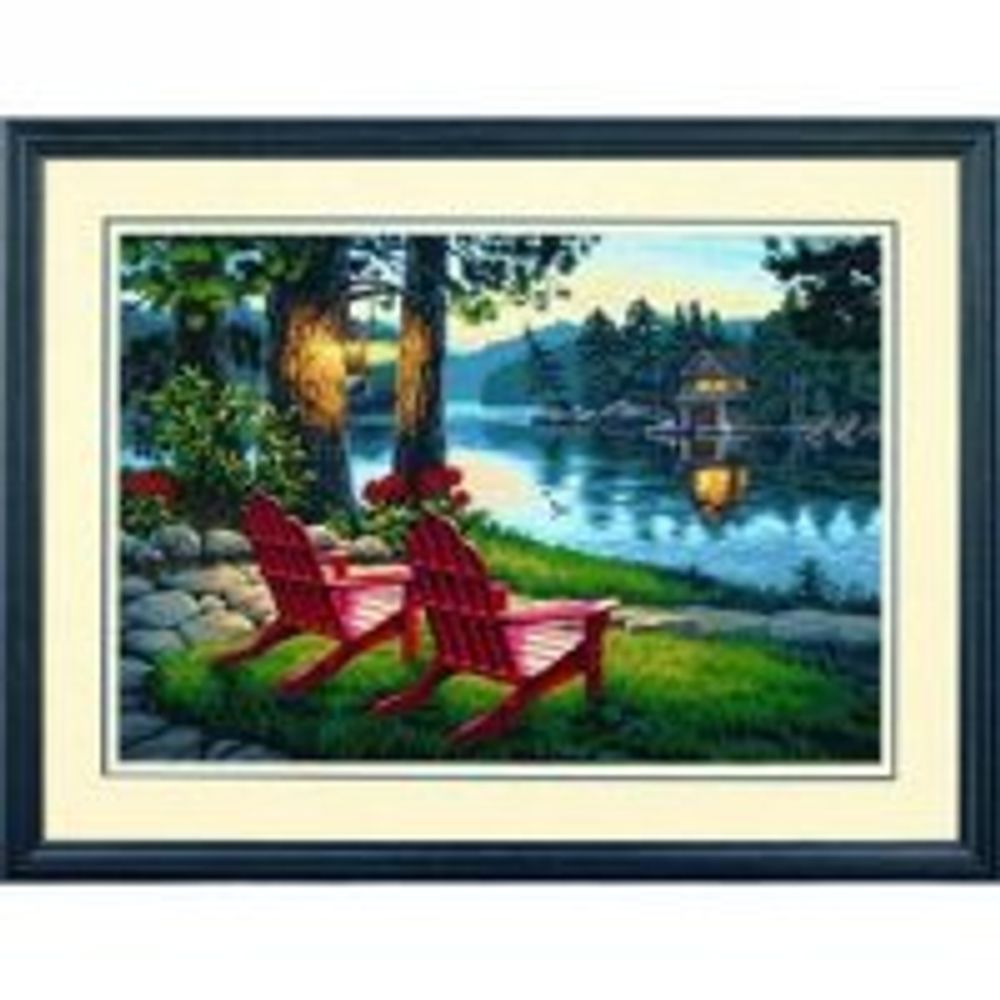 Картина по номерам Dimensions, Вечер и удобные кресла 51x36 см